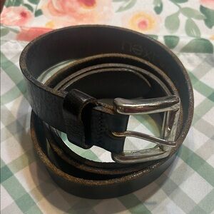 NEXT vintage Black Leather Belt Sz Med
